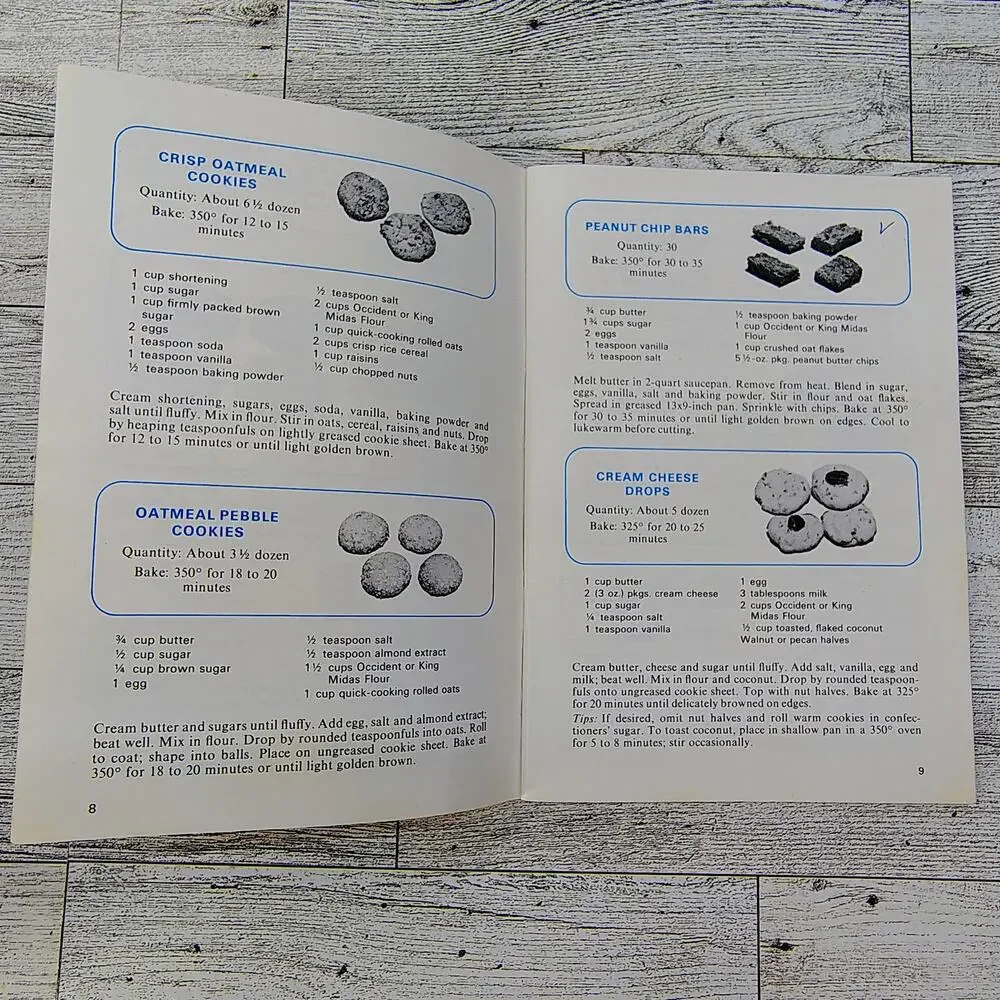 Occident King Midas Collector's Bake Book Cookbook Booklet 70s Retro VERY GOOD‎